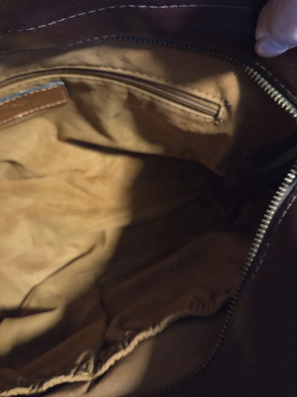 Patricia Nash Brown Floral Leather Shoulder Tote